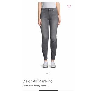 7 for all mankind premium grey skinny jeans